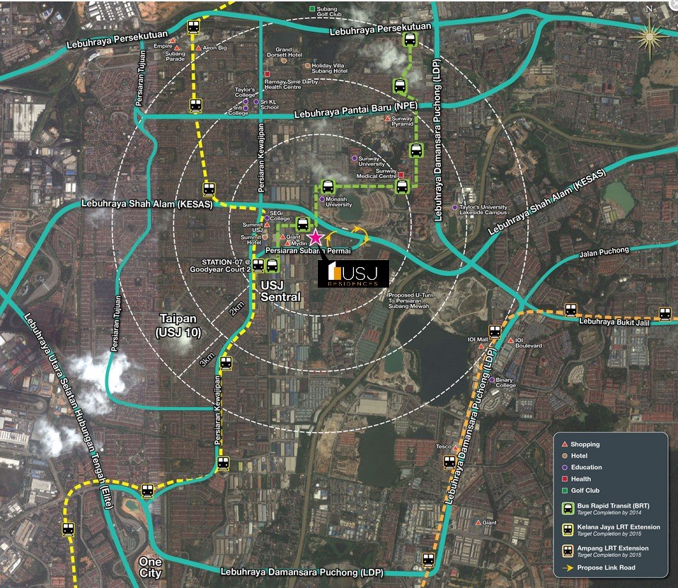 USJ Residences location